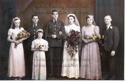 Cpl & Mrs Fred Brookes (546437 RAF) and Wedding Party on 20 Sept 1941